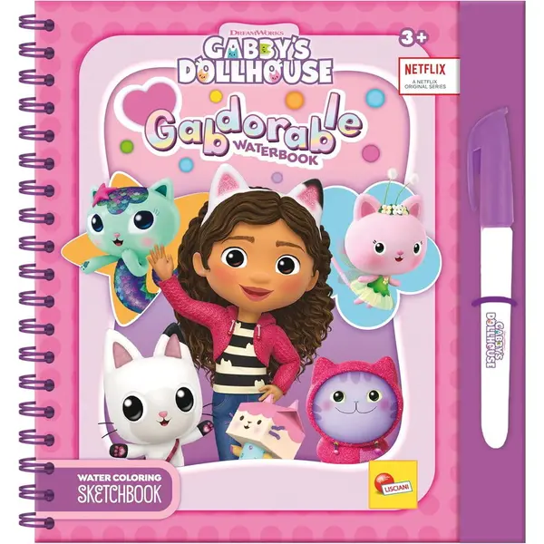 LISCIANI Waterbook: Carte de colorat Gabby's Dollhouse