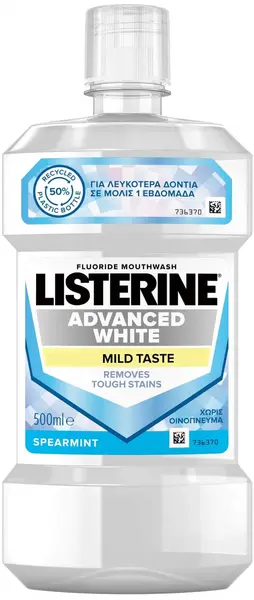 Listerine Apă de gură Advanced White, Mild taste, 500 ml