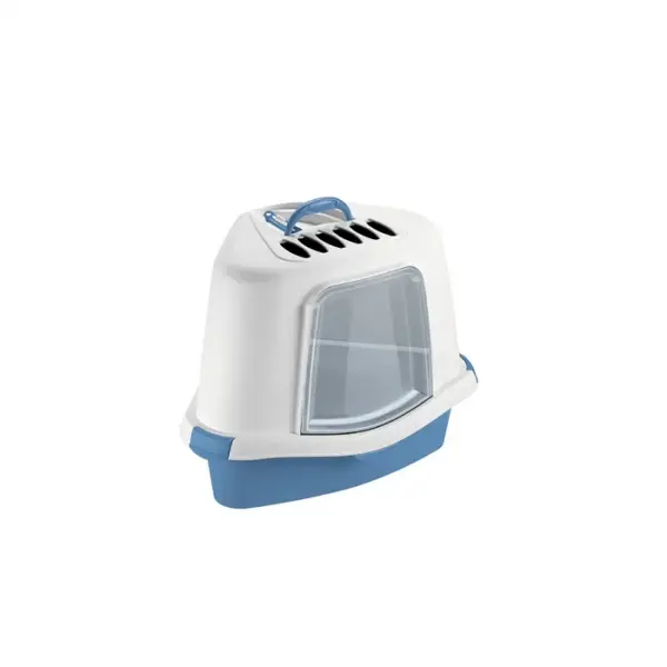 Litiera acoperita Stefanplast Sprint Corner Plus Nordic Sky 40 x 56 x 40 cm