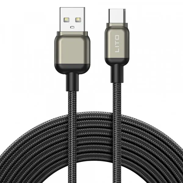 LITO Cablu Date si Incarcare USB-A - USB-C Lito LD17, 18W, 1m, Negru