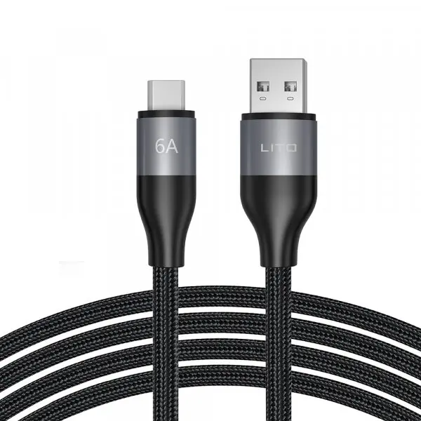 LITO Cablu Date si Incarcare USB-A - USB-C Lito LD23T, 18W, 1m, Gri