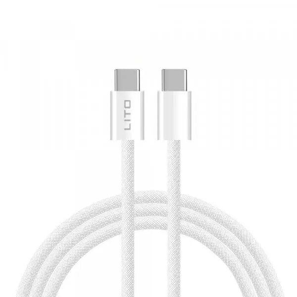 LITO Cablu Date si Incarcare USB-C - USB-C Lito LD04CC, 60W, 1m, Alb