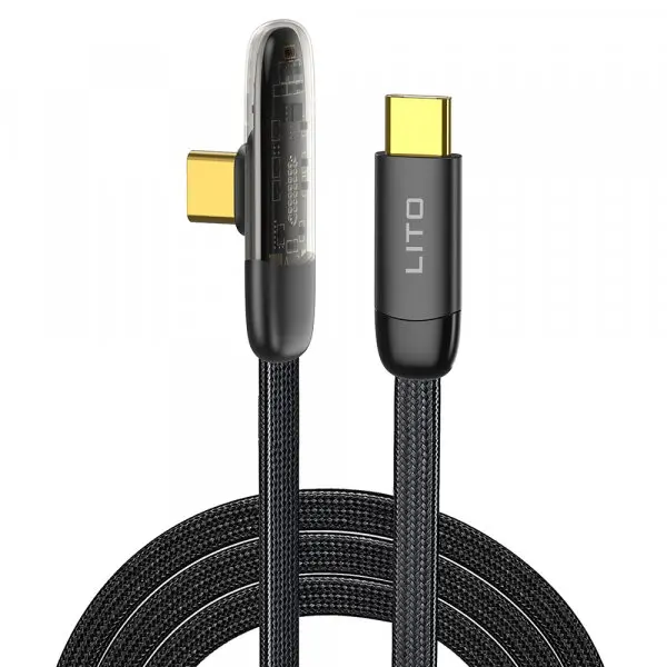LITO Cablu Date si Incarcare USB-C - USB-C Lito LD11CC, 60W, 1m, Negru