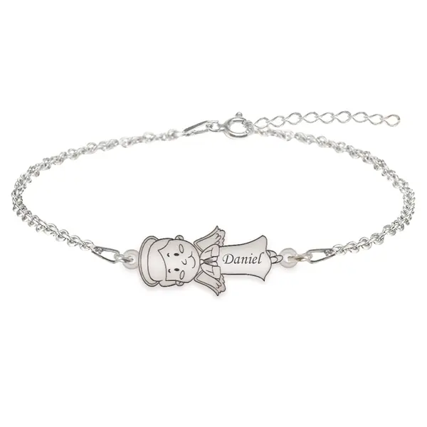 Little Angel - Bratara personalizata baietel ingeras din argint 925