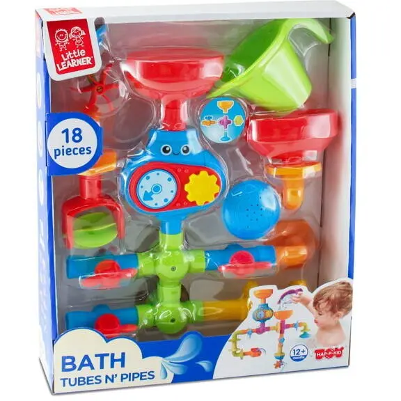 Little Learner Jucarie baie Little Learner Conductele vesele, Set de constructie, interconectabil