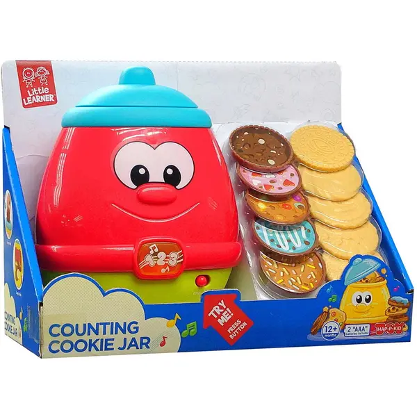 Little Learner Jucarie interactiva Little Learner Borcanul cu biscuiti, sunete si melodii, forme si numere
