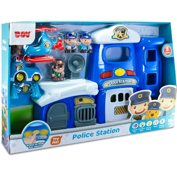 Little Learner Jucarie interactiva Little Learner Prima mea sectie de politie (Model: ), efecte sonore, lumini, accesorii incluse