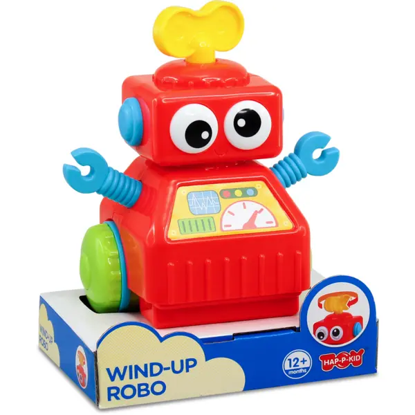 Little Learner Jucarie interactiva Little Learner Robotel cu cheita (rosu), mecanic, dezvoltare abilitati motorii