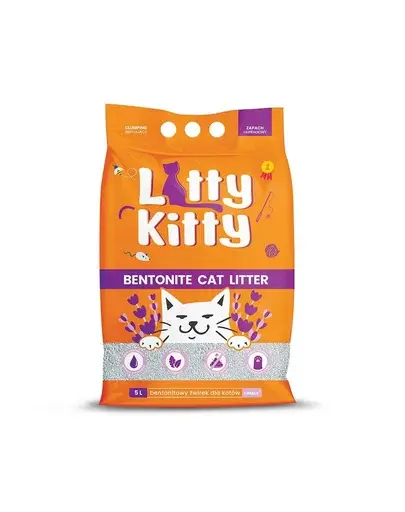 LITTY KITTY Asternut din bentonita pentru pisici, cu lavanda 5 l (4 kg)