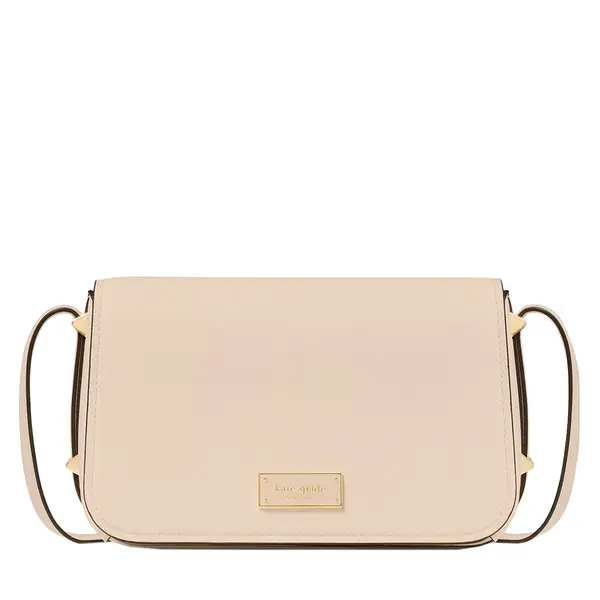 Liv pebbled leather crossbody milk glass