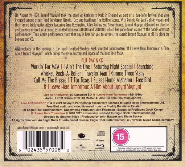Live At Knebworth '76 (CD+Blu-ray) | Lynyrd Skynyrd