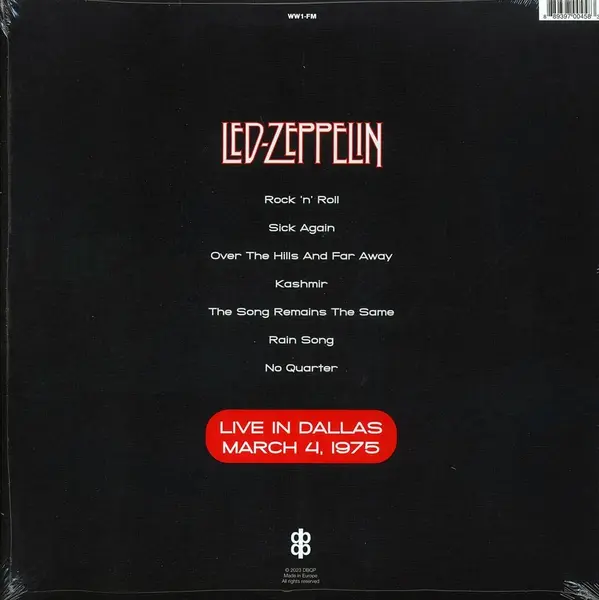 Live in Dallas March 4, 1975 | Led Zeppelin