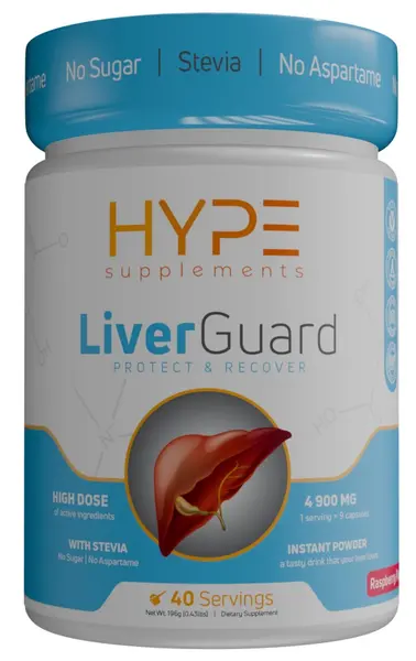 LiverGuard, zmeură, 196 g, Hype Supplements