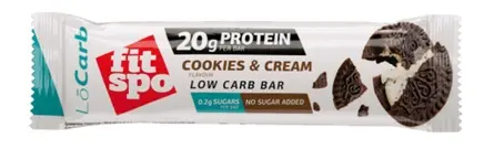 Lo Carb Baton proteic, biscuiți cu cremă, 60 g, FitSpo