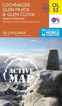 Lochnagar, Glen Muick & Glen Clova, Ballater & Balmoral. May 2015 ed, Sheet Map/Ordnance Survey