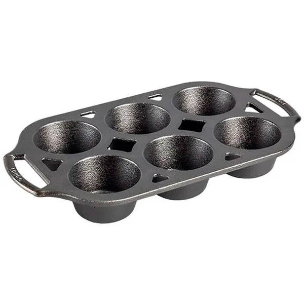 Lodge Tava din fonta cu 6 cupe pentru briose Lodge 32 x 18 cm L-BW6MFN