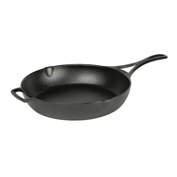Lodge Tigaie adanca rotunda din fonta cu maner triplu asezonata Lodge Blacklock 26 cm L-BL96SK