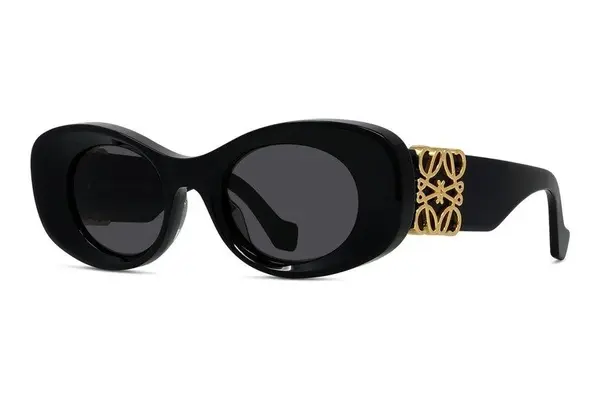 Loewe Anagram Anagram Black Oval Sunglasses