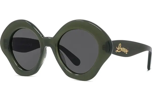 Loewe Curvy Green Geometric Sunglasses