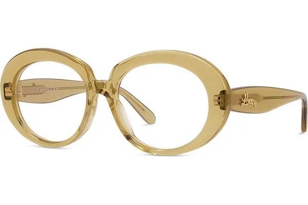 Loewe Curvy Green Oval Eyeglasses
