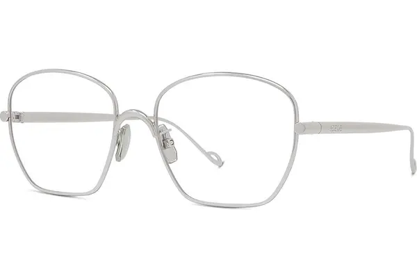 Loewe Slim Silver Geometric Eyeglasses