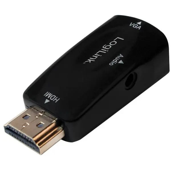 logilink Adaptor Logilink HDMI - VGA, Audio-out 3.5mm, Negru