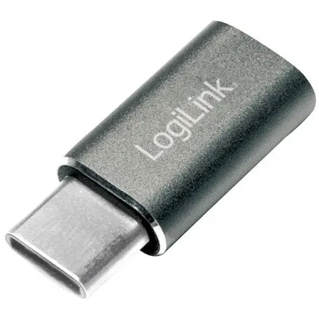 logilink Adaptor LOGILINK, pentru smartphone, USB 3.0, USB Type-C (T) la Micro-USB (M), argintiu