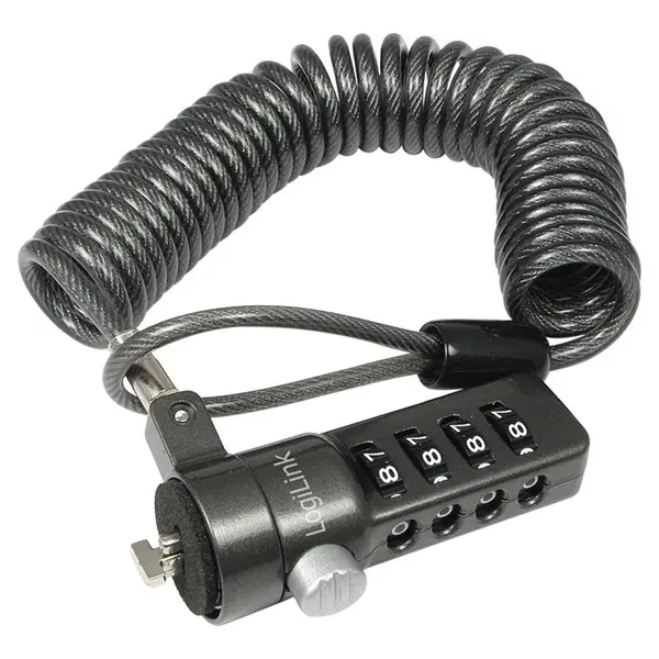 logilink Cablu de securitate laptop cu cifru, LOGILINK NBS004