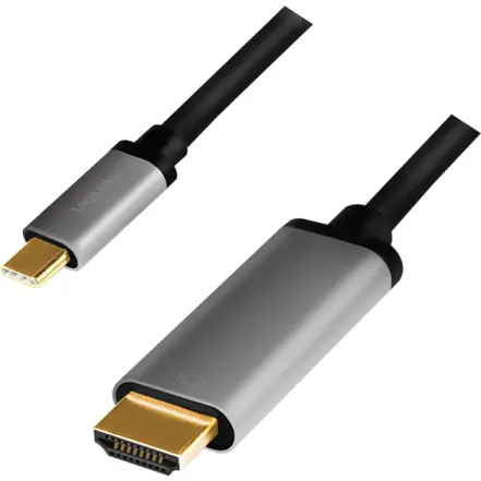 logilink Cablu HDMI, LogiLink, USB-C, 1,8 m, Negru/Argintiu