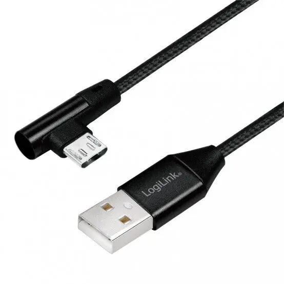 logilink Cablu USB 2.0 la Micro USB-B , 0.3m negru