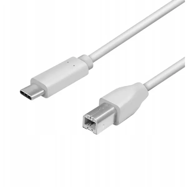 logilink Cablu USB-C imprimanta USB-B USB 2.0 HD LogiLink, Alb, 2 m