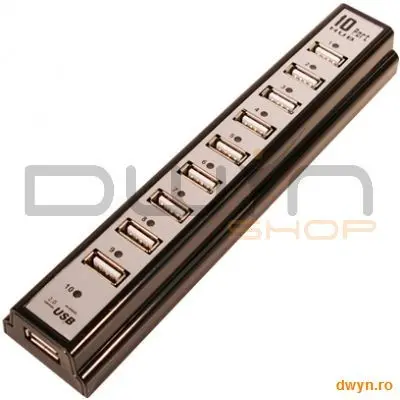 logilink HUB USB 2.0 extern, 10*USB, incl. alimentare 3.5A, black, Logilink 'UA0095'