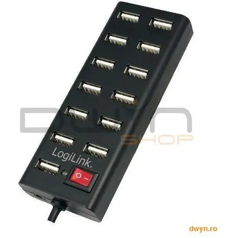 logilink HUB USB 2.0 extern, 13*USB, incl. alimentare 3.5A, black, Logilink 'UA0126'
