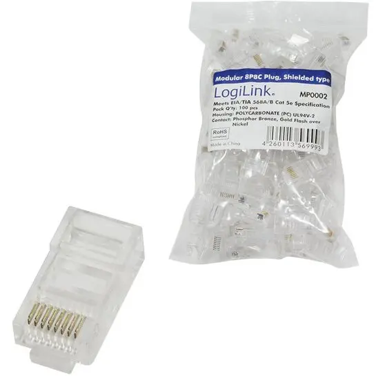 logilink LOGILINK - Mufa RJ45, CAT5, neecranata, 100 buc.