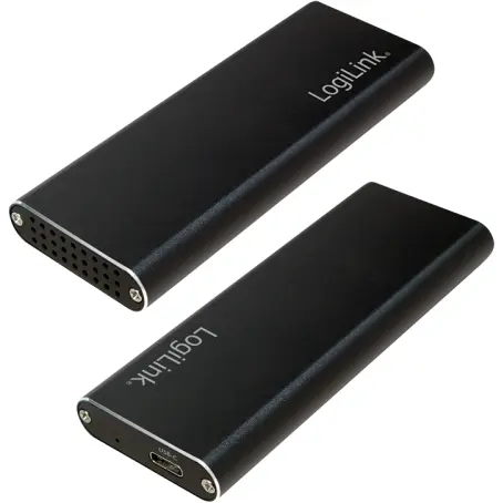 logilink Rack extern SSD Logilink, USB 3.1 - M.2 SATA, Black