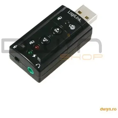logilink SB 7.1 USB, mic. 3.5mm jack, boxe 3.5mm jack, alimentare USB, Plug&Play, Logilink 'UA0078'