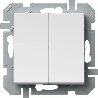 Logiq Intrerupator Dublu 1P 10A 250V Alb, TEM Modul TEM-SQ50PWXO-U