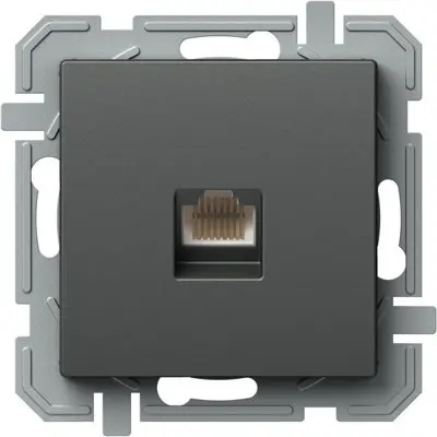 Logiq Priza Date 1P RJ45 CAT5e Antracit, TEM Modul TEM-KQ37ATXO-U