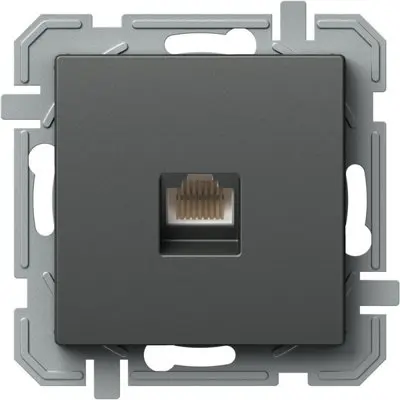 Logiq Priza Date 1P RJ45 CAT6 Antracit, TEM Modul TEM-KQ40ATXO-U