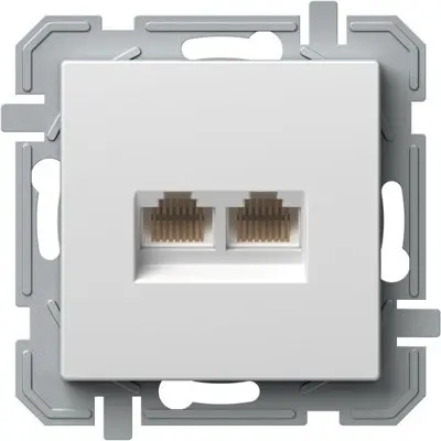 Logiq Priza Date Dubla 1P RJ45 CAT5e Alb, TEM Modul TEM-KQ39PWXO-U