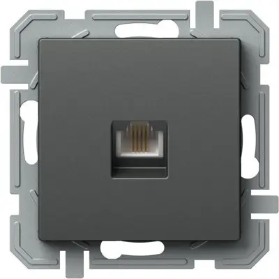 Logiq Priza Simpla Telefon 1P LT RJ11 Antracit, TEM Modul TEM-KQ35ATXO-U