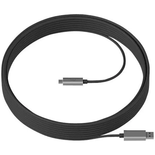 Logitech Cablu, Logitech, USB 3.1 la USB-C 25m, Gri