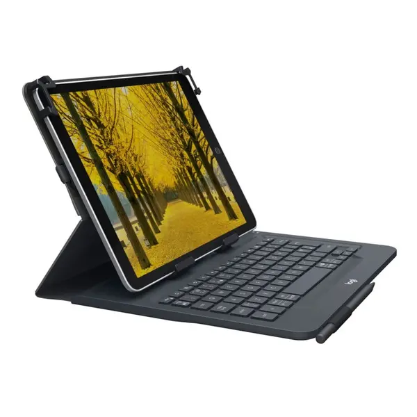 Logitech Husa de protectie Logitech Universal Folio, Tastatura bluetooth, Tablete 9 -10 inch, Negru