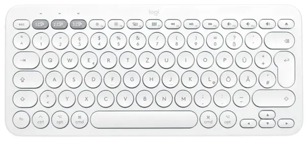 Logitech Keyboard - Pebble Keys 2 K380s, fără fir, layout SUA, alb