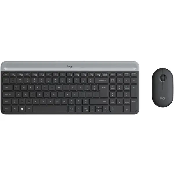 Logitech Kit tastatura + mouse wireless Logitech MK470, Negru Grafit