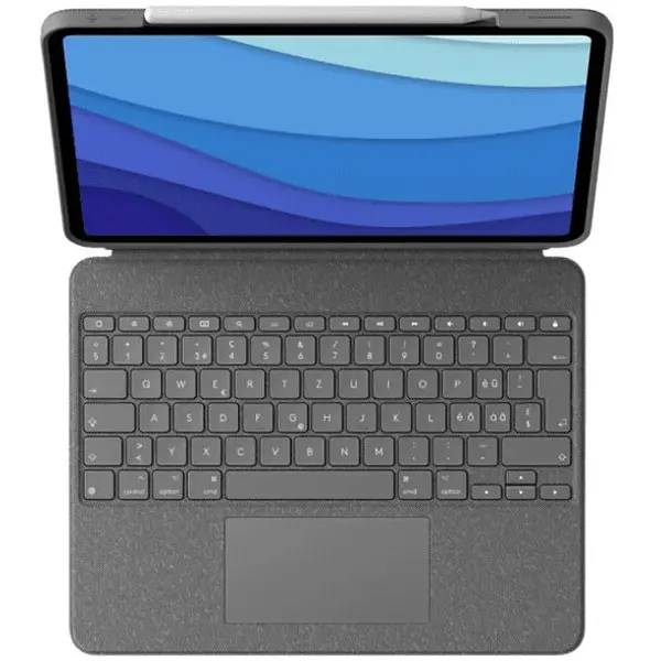 Logitech Logitech Husa protectie cu tastatura Folio Touch 920-010255 Oxford Grey pentru iPad Pro 11 inch (1st/2nd/3th Gen.)