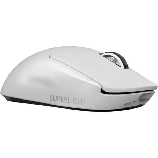 Logitech Mouse gaming wireless Logitech Pro X Superlight, ultrausor 63g, senzor LightSpeed Hero 25K DPI, Alb