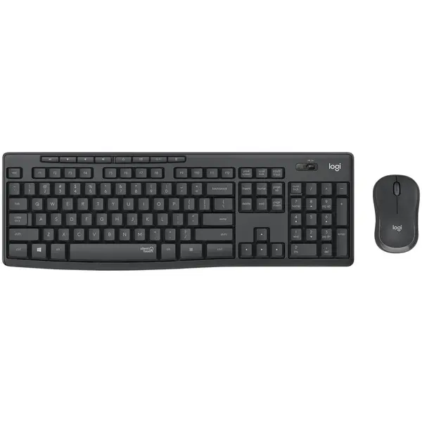 Logitech Set tastatura si mouse Logitech, wireless MK295 ,Layout Francez AZERTY, Negru