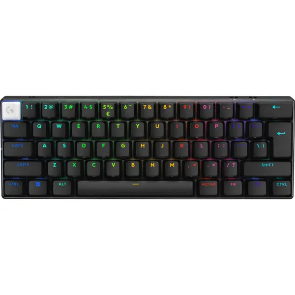 Logitech Tastatura LOGITECH G PRO X 60 LIGHTSPEED, Wireless 2.4GHz + Bluetooth, pt. Gaming (Tactile), Negru, Aspect SUA, EMEA28-935 - Intrerupator tactil, 920-011911