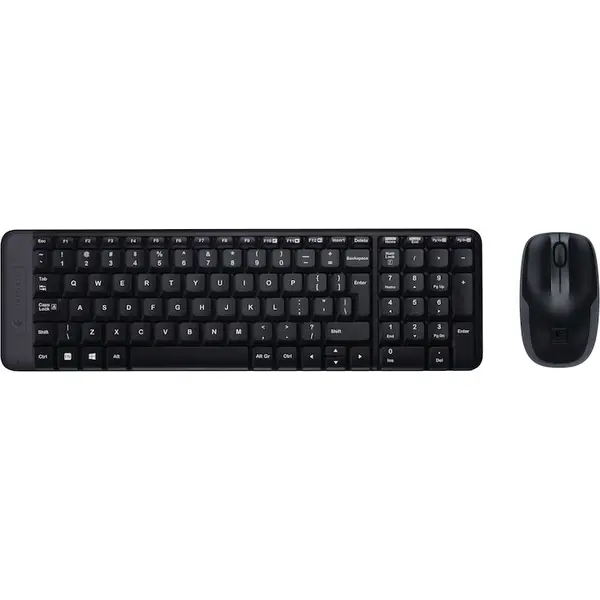 Logitech Tastatura Logitech MK220 Wireless Desktop Kit, Compact design, Whisper-quiet keys, 2.4GHz Wireless,